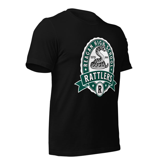 Reagan High School Rattlers Black Premium Unisex T-shirt 212b