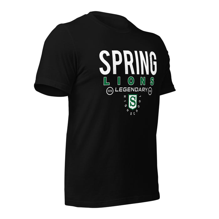 Spring High School Lions Black Premium Unisex T-shirt 003b