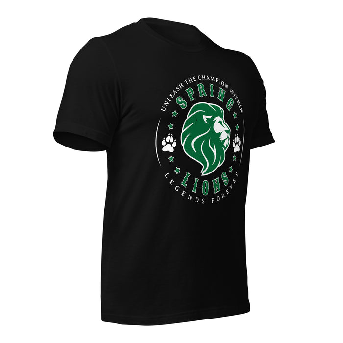 Spring High School Lions Black Premium Unisex T-shirt 214b