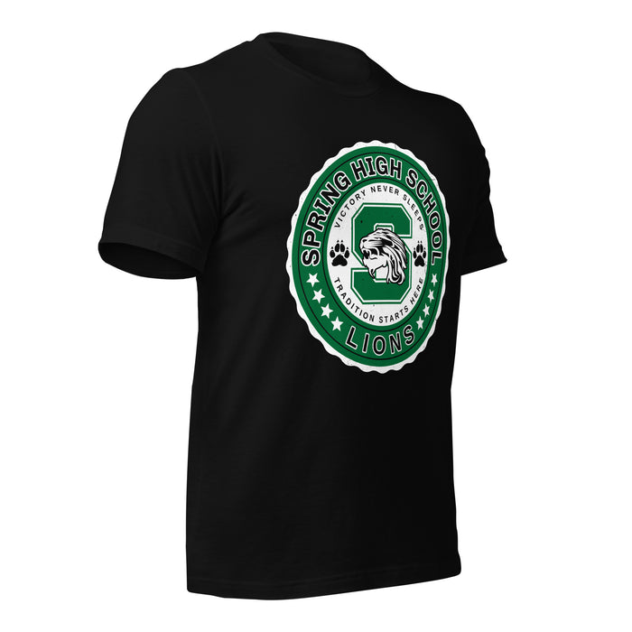 Spring High School Lions Black Premium Unisex T-shirt 216b