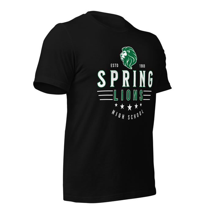 Spring High School Lions Black Premium Unisex T-shirt 217b