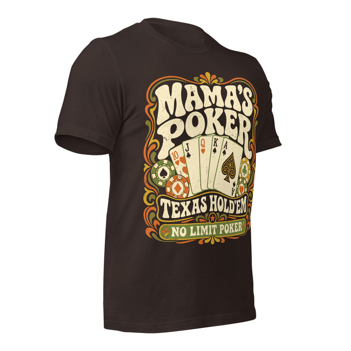 Right side view of Mama's Poker Premium Unisex T-shirt 225