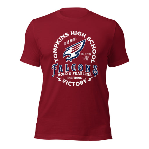 Tompkins High School Falcons Cardinal Red Premium Unisex T-shirt 206