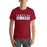 Man wearing Tompkins High School Falcons Cardinal Red Premium Unisex T-shirt 031