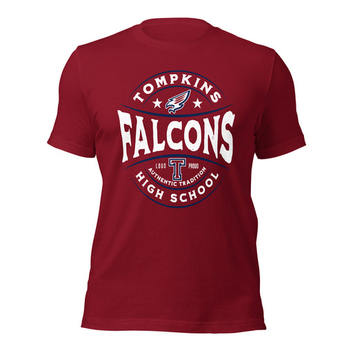 Tompkins High School Falcons Cardinal Red Premium Unisex T-shirt 218