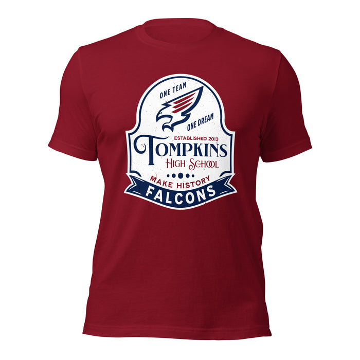 Tompkins High School Falcons Cardinal Red Premium Unisex T-shirt 219