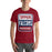 Man wearing Tompkins High School Falcons Cardinal Red Premium Unisex T-shirt 001