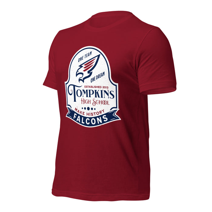 Tompkins High School Falcons Cardinal Red Premium Unisex T-shirt 219a