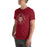 Man wearing Cypress Woods High School Wildcats Cardinal Red Premium Unisex T-shirt 214
