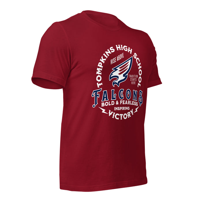 Tompkins High School Falcons Cardinal Red Premium Unisex T-shirt 206b