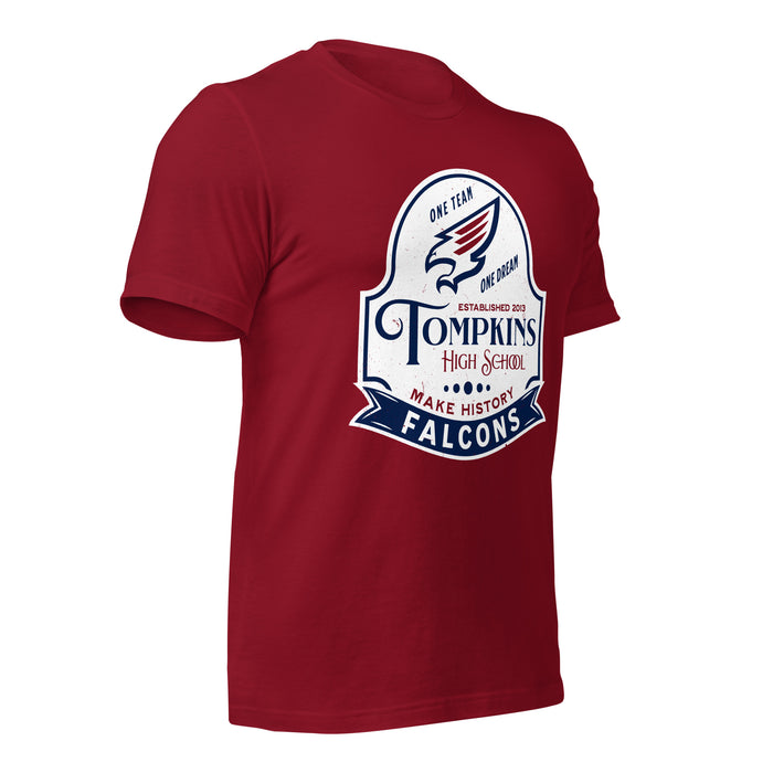 Tompkins High School Falcons Cardinal Red Premium Unisex T-shirt 219b