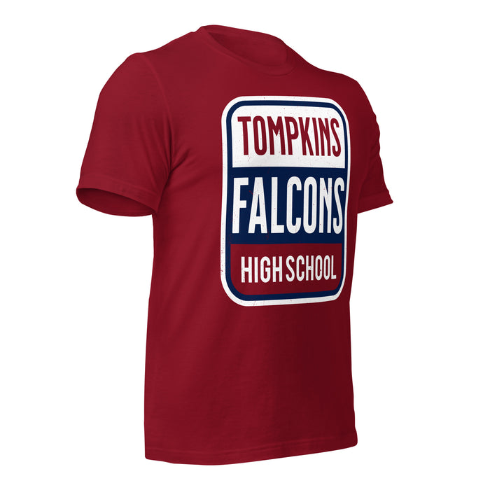 Tompkins High School Falcons Cardinal Red Premium Unisex T-shirt 001b