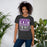 A woman wearing Klein Cain High School Hurricanes Premium Dark Grey Heather T-shirt 01