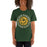 Woman wearing a Klein Forest High School Premium Forest Green Unisex T-shirt 02