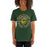 Woman wearing a Klein Forest High School Premium Forest Green Unisex T-shirt 16