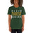 Woman wearing a Klein Forest High School Premium Forest Green Unisex T-shirt 17