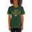 Woman wearing a Klein Forest High School Premium Forest Green Unisex T-shirt 40