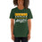 Woman wearing a Klein Forest High School Premium Forest Green Unisex T-shirt 48