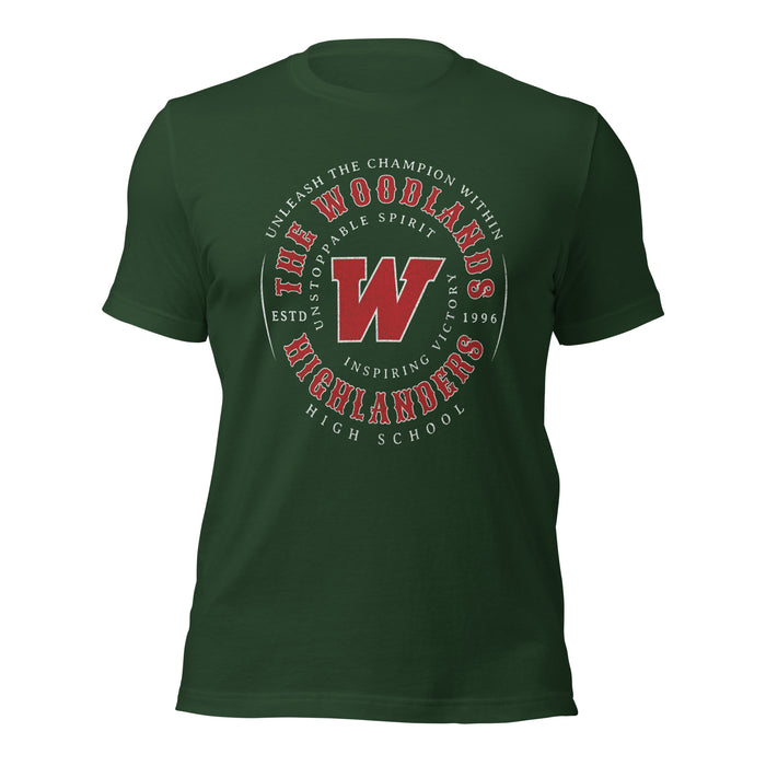 The Woodlands High School Forest Green Premium Unisex T-shirt 213