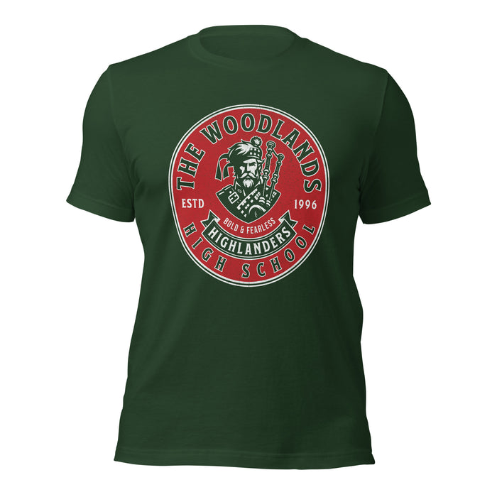 The Woodlands High School Forest Green Premium Unisex T-shirt 214