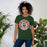 Woman wearing a The Woodlands High School Forest Green Premium Unisex T-shirt 219