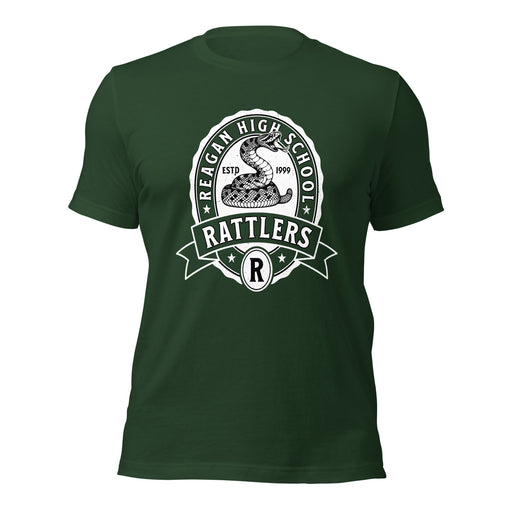 Reagan High School Rattlers Dark Green Premium Unisex T-shirt 212