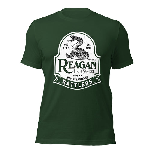 Reagan High School Rattlers Dark Green Premium Unisex T-shirt 219