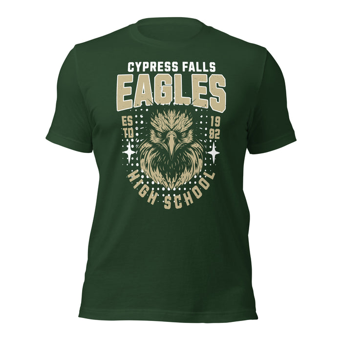Cypress Falls High School Eagles Forest Green Premium Unisex T-shirt 204