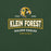 Close-up view of Klein Forest High School Golden Eagles Premium Forest Green Unisex T-shirt 202