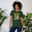 Woman wearing Klein Forest High School Golden Eagles Premium Forest Green Unisex T-shirt 205