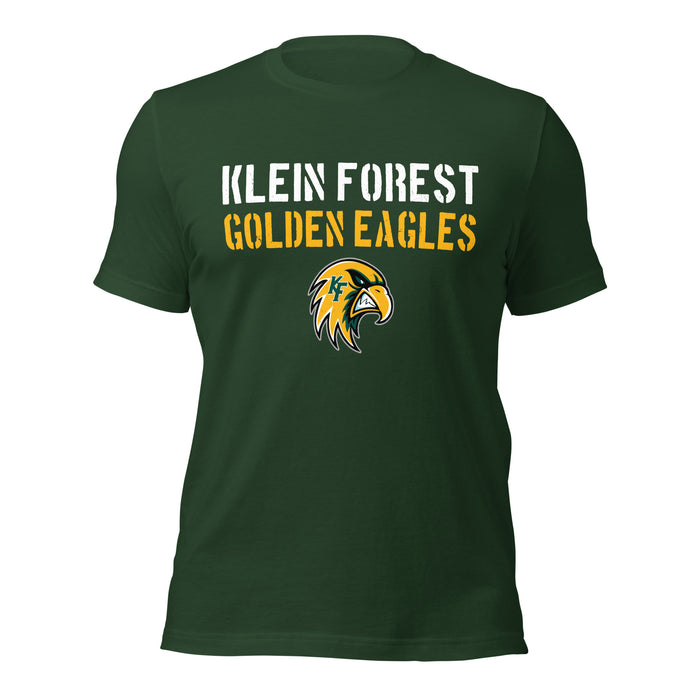 Klein Forest High School Golden Eagles Premium Forest Green Unisex T-shirt 017