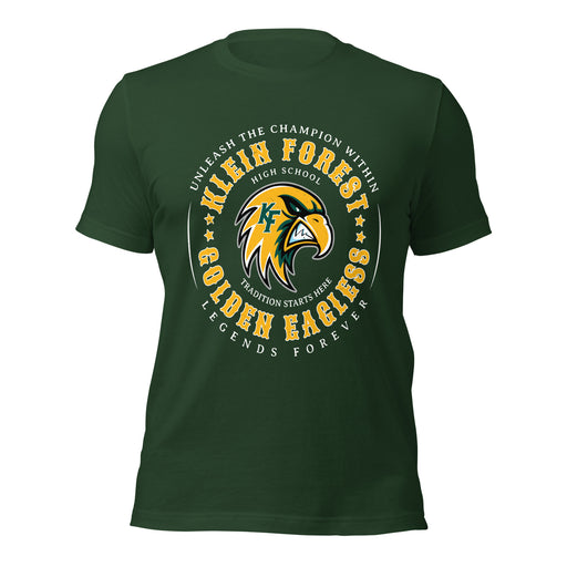 Klein Forest High School Golden Eagles Premium Forest Green Unisex T-shirt 214