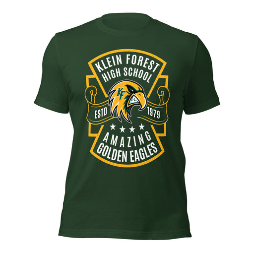 Klein Forest High School Golden Eagles Premium Forest Green Unisex T-shirt 207