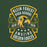 Close-up view of Klein Forest High School Golden Eagles Premium Forest Green Unisex T-shirt 207
