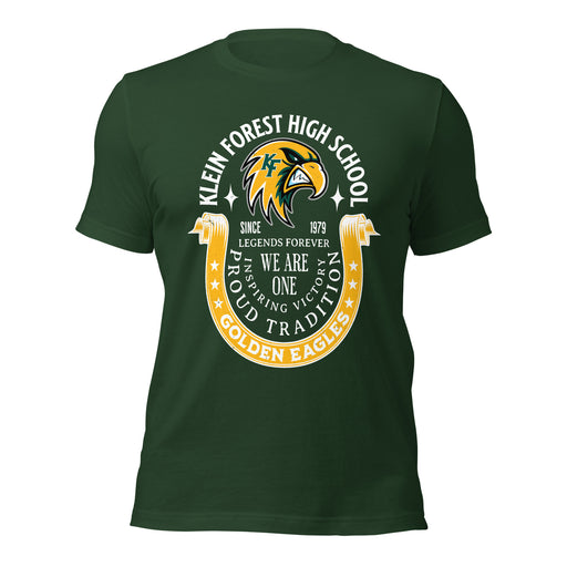 Klein Forest High School Golden Eagles Premium Forest Green Unisex T-shirt 229