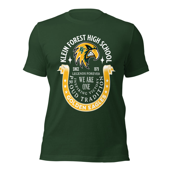 Klein Forest High School Golden Eagles Premium Forest Green Unisex T-shirt 229