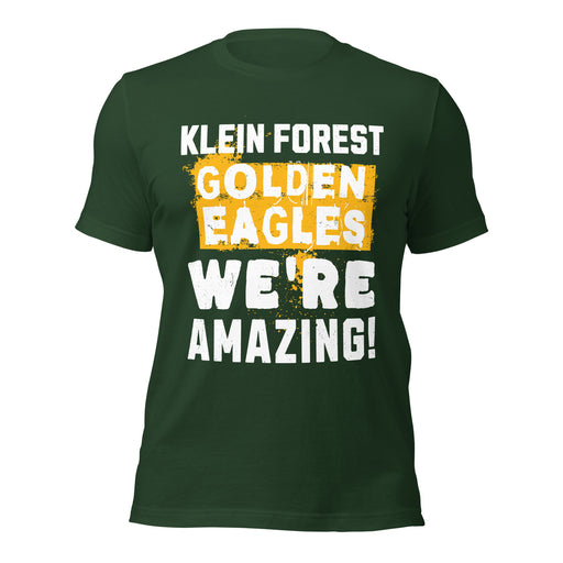 Klein Forest High School Golden Eagles Premium Forest Green Unisex T-shirt 231