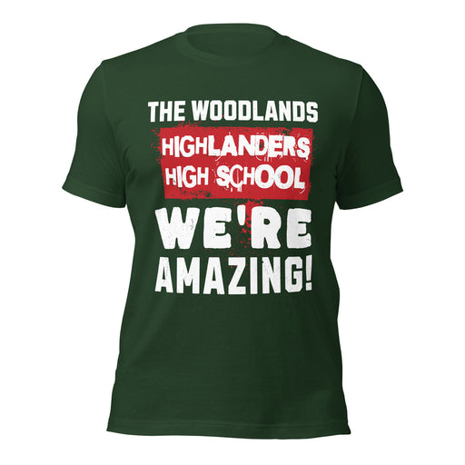 The Woodlands High School Highlanders Forest Green Premium Unisex T-shirt 231
