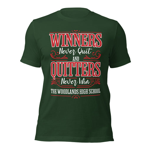 The Woodlands High School Highlanders Forest Green Premium Unisex T-shirt 237