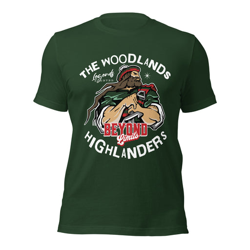 The Woodlands High School Highlanders Forest Green Premium Unisex T-shirt 228