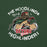 Close-up view of The Woodlands High School Highlanders Forest Green Premium Unisex T-shirt 228
