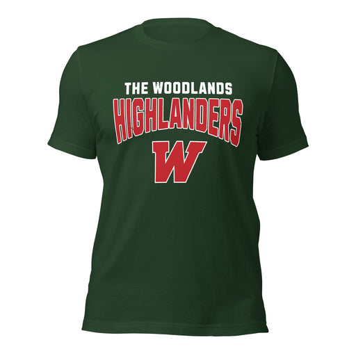 The Woodlands High School Highlanders Forest Green Premium Unisex T-shirt 234