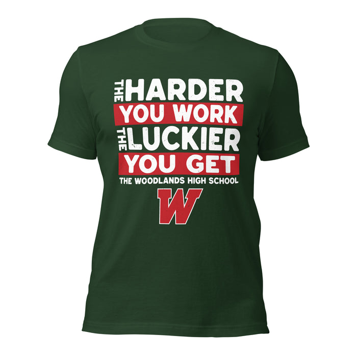 The Woodlands High School Highlanders Forest Green Premium Unisex T-shirt 238