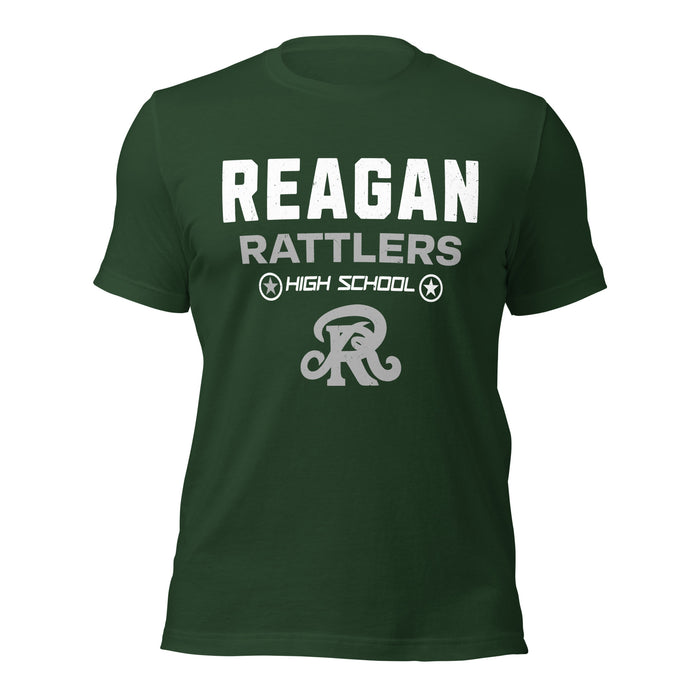 Reagan High School Rattlers Forest Green Premium Unisex T-shirt 003