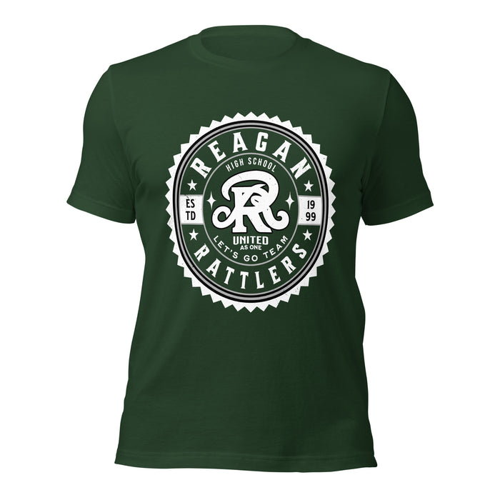 Reagan High School Rattlers Forest Green Premium Unisex T-shirt 203