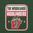 Close-up view of The Woodlands High School Highlanders Forest Green Premium Unisex T-shirt 001