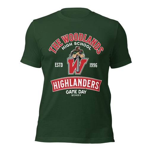 The Woodlands High School Highlanders Forest Green Premium Unisex T-shirt 221