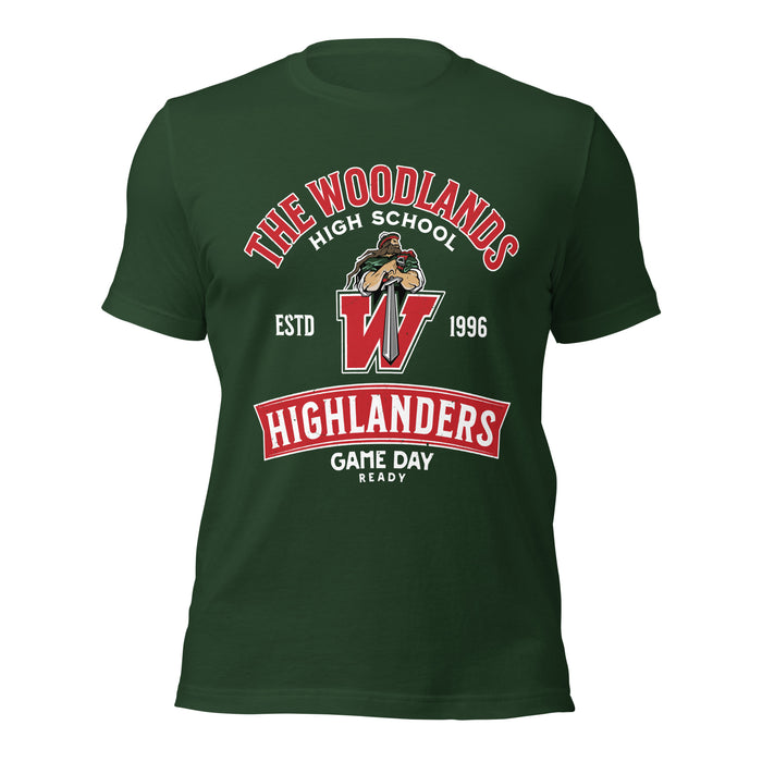 The Woodlands High School Highlanders Forest Green Premium Unisex T-shirt 221