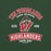 Close-up view of The Woodlands High School Highlanders Forest Green Premium Unisex T-shirt 221