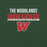 Close-up view of The Woodlands High School Highlanders Forest Green Premium Unisex T-shirt 024